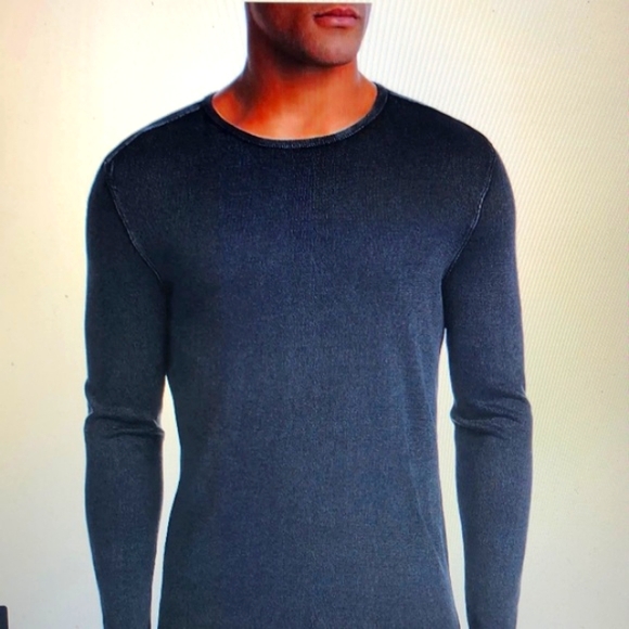 John Varvatos Acid-Washed Crewneck Swe…